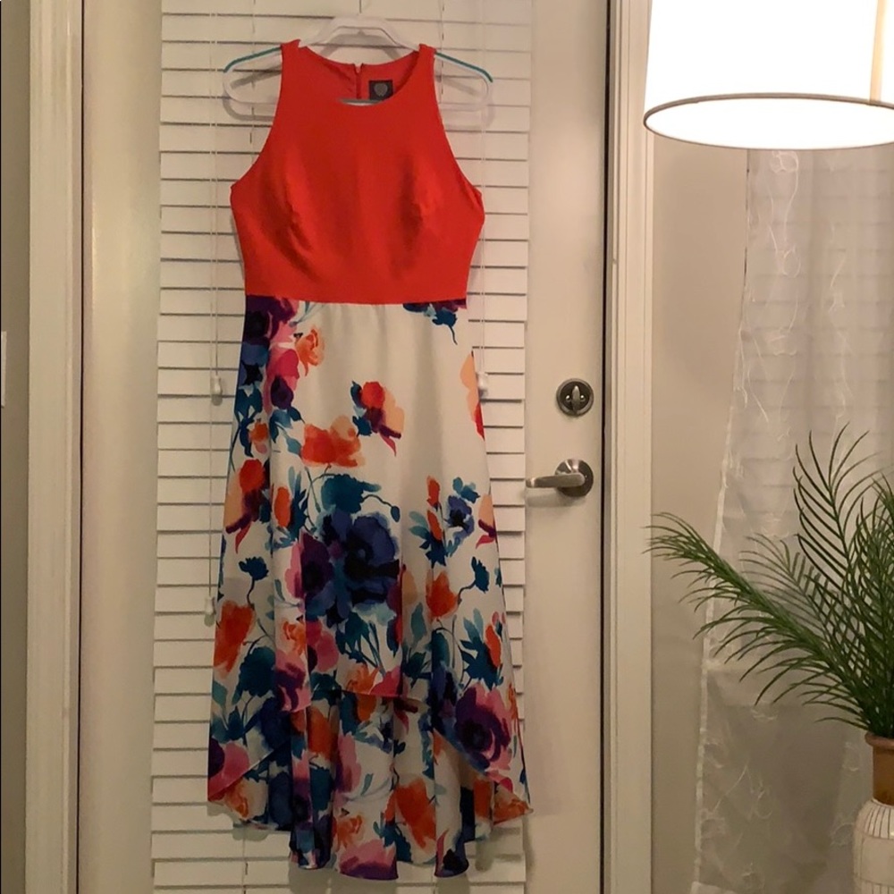 Floral Hi-lo Hem Midi Dress